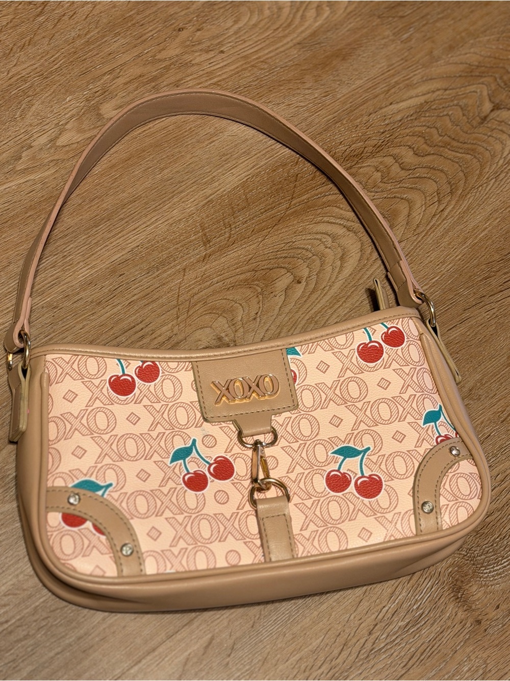 XOXO Cherry Y2K Mini Cream Shoulder Bag Purse 90s Fashion Style
